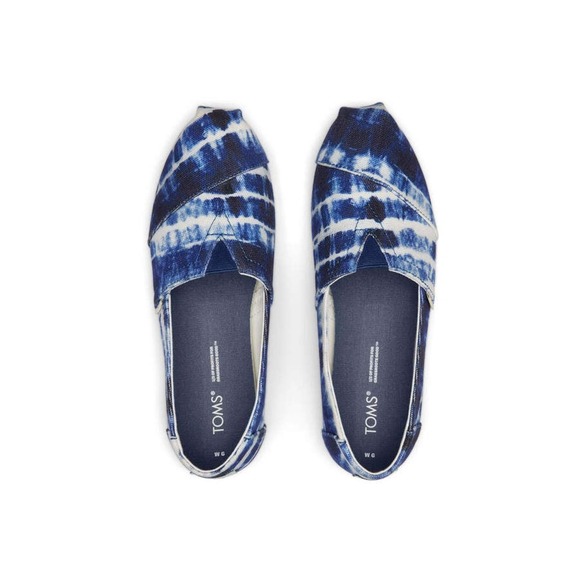 Toms Shoes - Toms Women's Alpargata Batik Dye Blue Canvas Sneakers Size 7